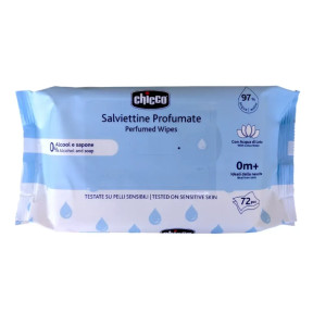 Дитячі вологі серветки Chicco м’які очищаючі 72 шт.